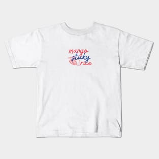 mango sticky rice - Thai red and blue - Flag color - with sketch Kids T-Shirt